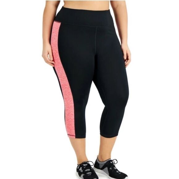 ID Ideology Women's Essentials Colorblocked Cropped Leggings Size 2X - Picture 2 of 11